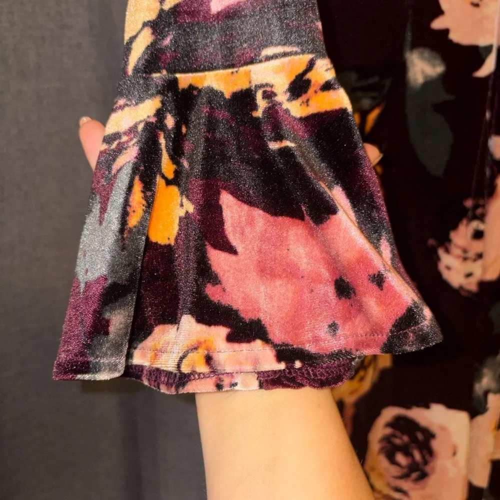 Ivanka Trump Burgundy Floral Long Sleeve Dress - Picture 5 of 6